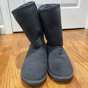 Womens Bearpaw Elle Short Boots Charcoal Gray Size 9